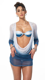 Vestido Mesh - Color Azul